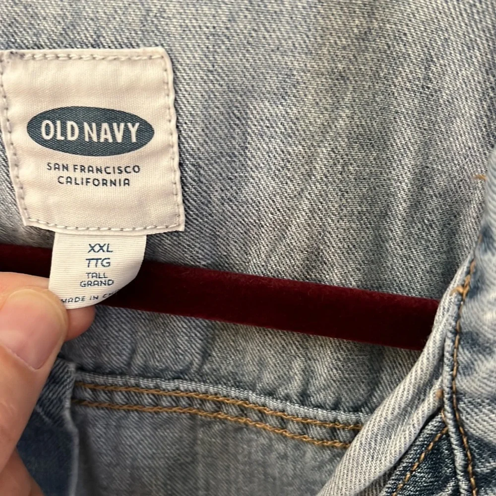 Old Navy denim vest, size XXL Tall - Picture 2 of 3